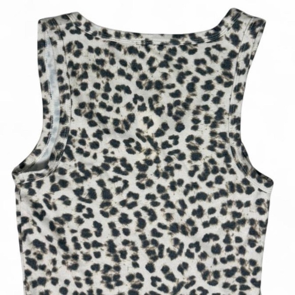 Z Supply Luxe Leopard Print Scoop Neck Cozy Tank Top NWT Small Y2K Loungewear - Picture 4 of 7